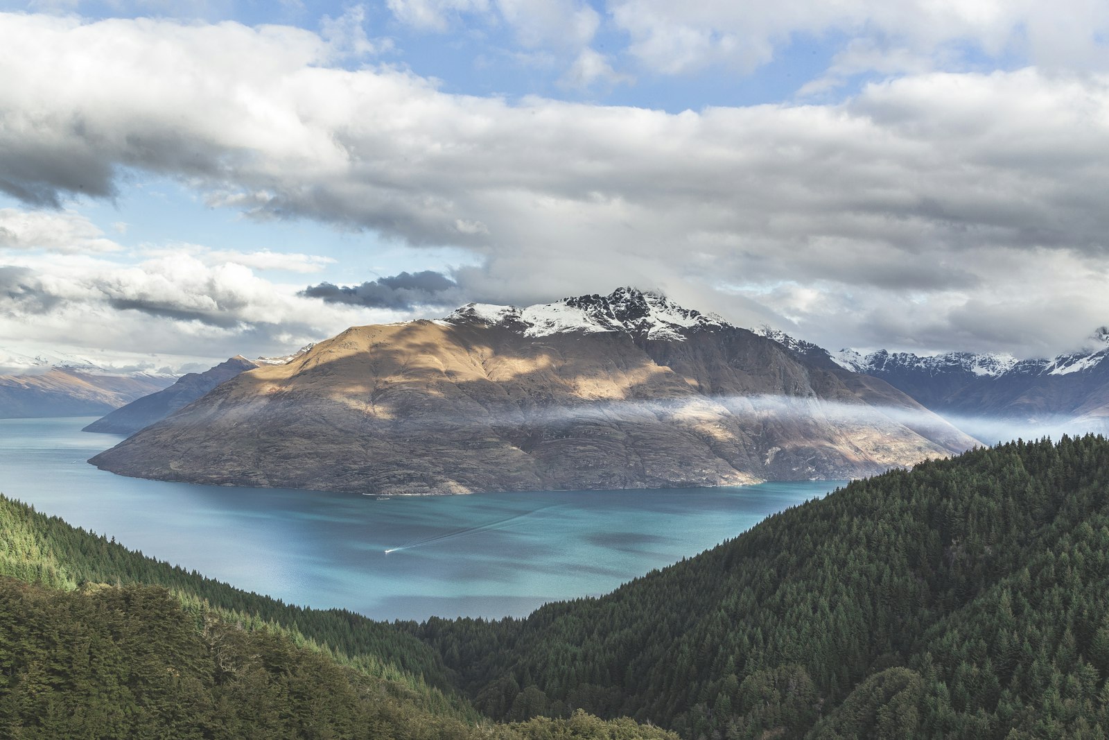 Swiss Alpine landscape with mountains and snow